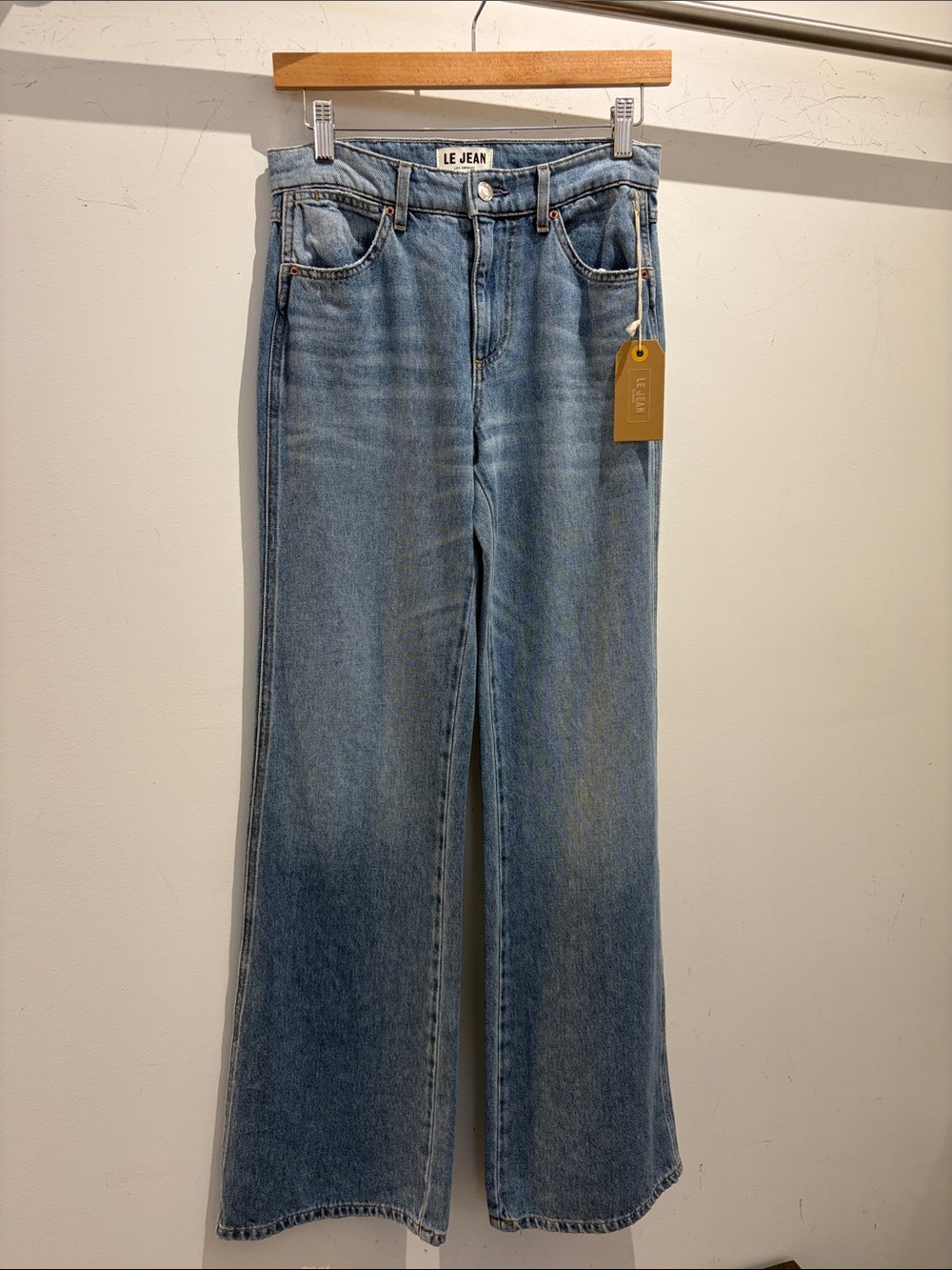 Le Jean Women's Cowboy Bootcut Eternal Love Light Blue Jean Size 24